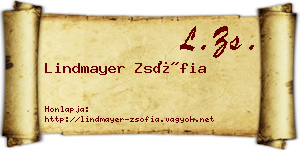 Lindmayer Zsófia névjegykártya