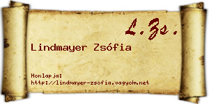Lindmayer Zsófia névjegykártya
