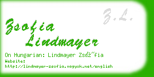 zsofia lindmayer business card